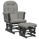 Massief Rubberwood Schommelstoel met Footrest voor Ontspanning en Voeden - Schommelstoelen