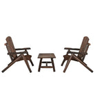 Massief Vurenhout Loungeset voor buiten comfortabel en duurzaam - Donkerbruin / 2x Bank + Tafel - Tuinsets