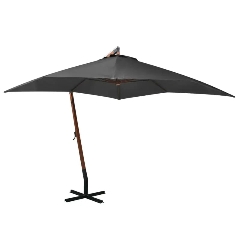 Massief vurenhout zweefparasols voor schaduw en UV-bescherming - Antraciet / 3 x 3 m / 1 - Parasols en zonneschermen