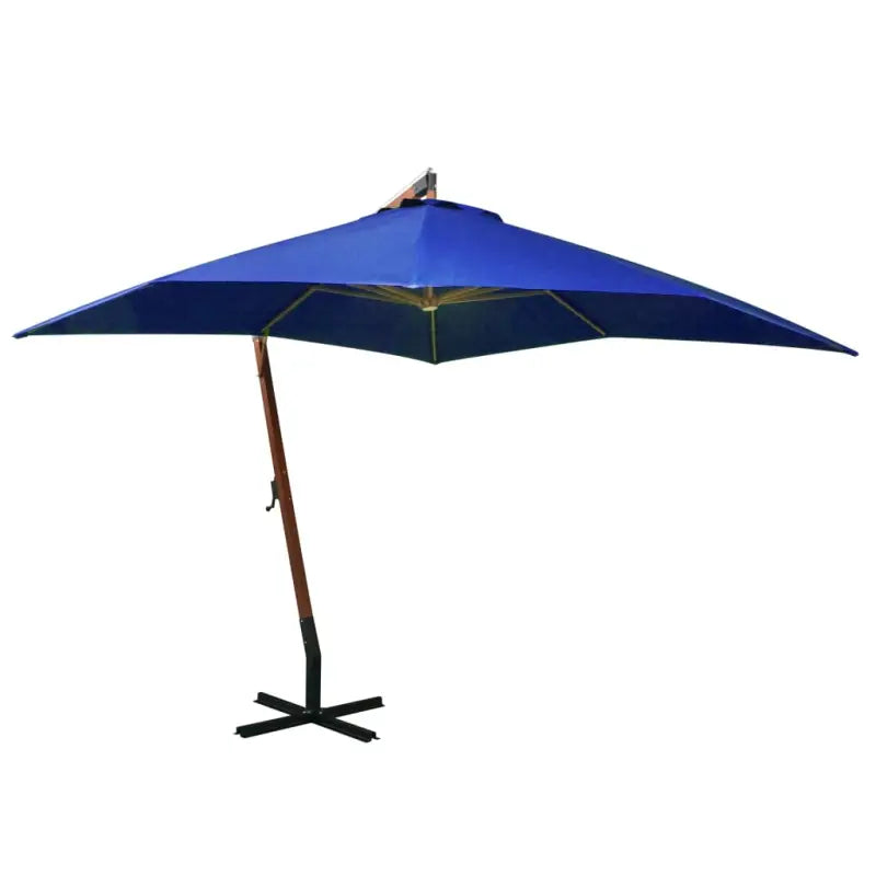 Massief vurenhout zweefparasols voor schaduw en UV-bescherming - azuurblauw / 3 x 3 m / 1 - Parasols en zonneschermen