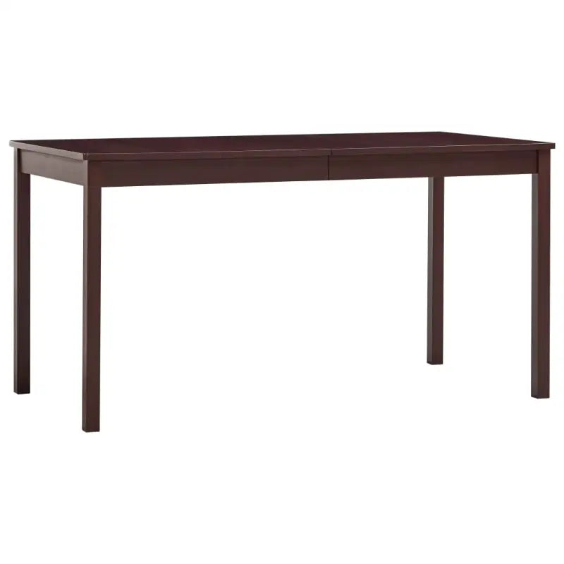 Massieve Grenen Houten Eettafel met Minimalistisch en Elegant Design - Donkerbruin / 140 x 70 x 73 cm / 1 - Eettafels
