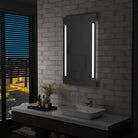 Mat witte badkamer spiegel met LED-verlichting inclusief levering bevat - 60 x 100 cm / 1 - Spiegels