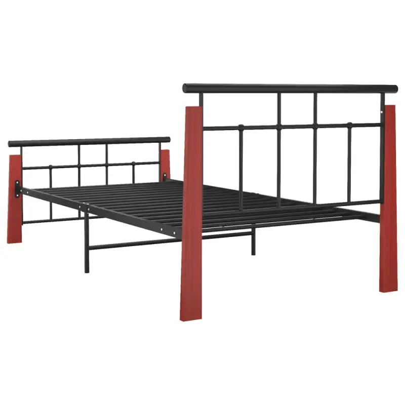 Metaal bedframe met massief eikenhout voor heerlijke nachtrust - Bedden & bedframes