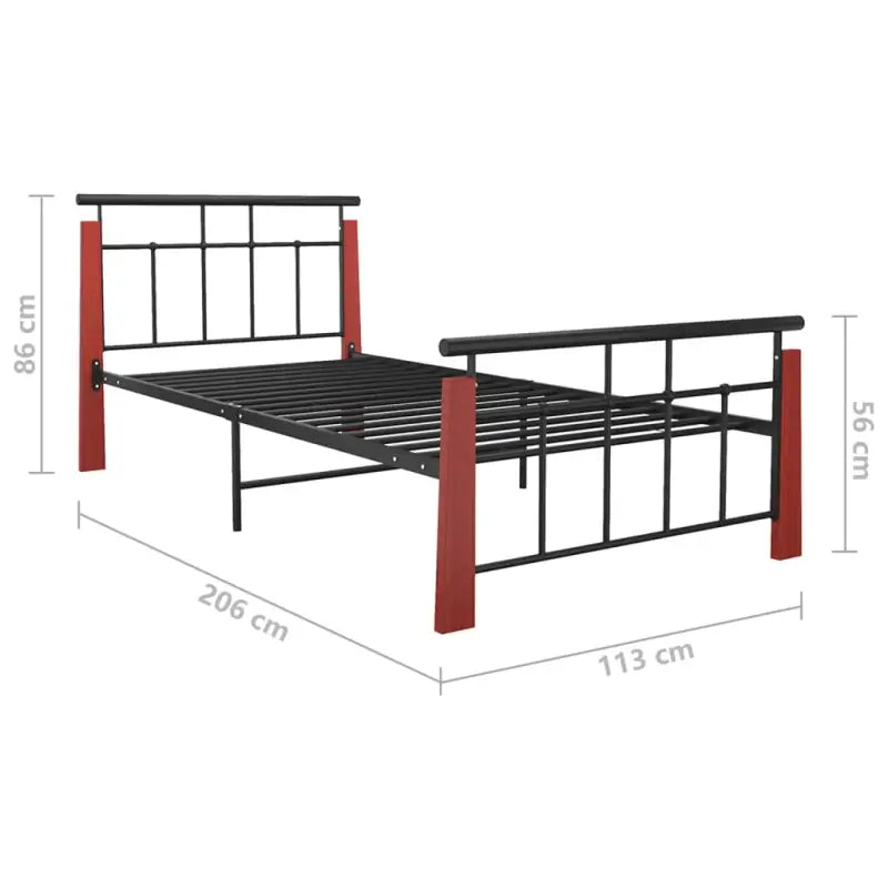 Metaal bedframe met massief eikenhout voor heerlijke nachtrust - Bedden & bedframes