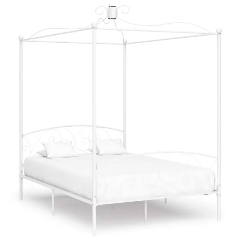 Metaal hemelbedframe voor een elegante slaapkamer uitstraling - Wit / 120 x 200 cm - Bedden & bedframes