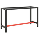 Metaal Werkbankframe met voorgeboorde gaten voor jouw werkruimte - 140 x 50 x 79 cm / 1 / Met 1 stang - Tafelpoten