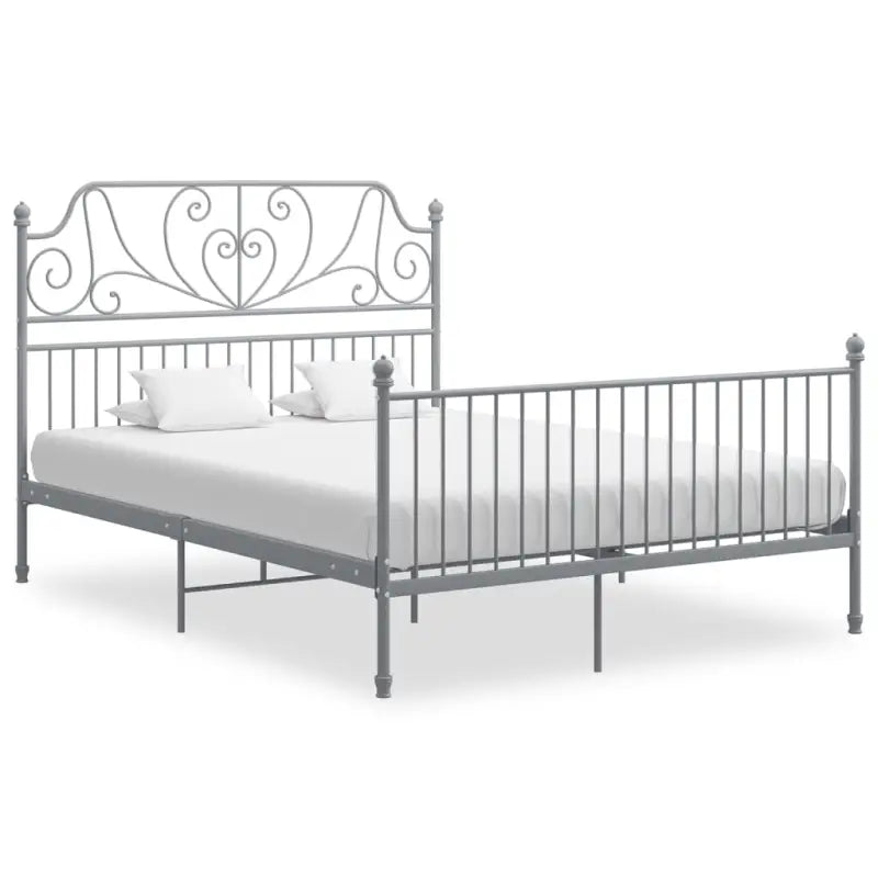 Metal bedframe voor een heerlijke nachtrust en duurzame kwaliteit - Grijs / 160 x 200 cm - Bedden & bedframes