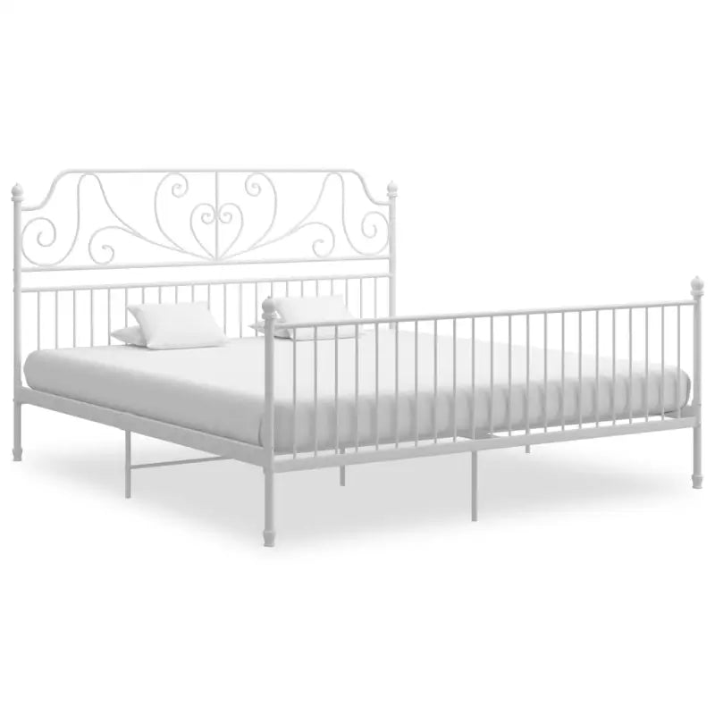 Metal bedframe voor een heerlijke nachtrust en duurzame kwaliteit - Wit / 200 x 200 cm - Bedden & bedframes