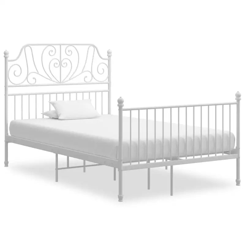 Metal bedframe voor een heerlijke nachtrust en duurzame kwaliteit - Wit / 120 x 200 cm - Bedden & bedframes