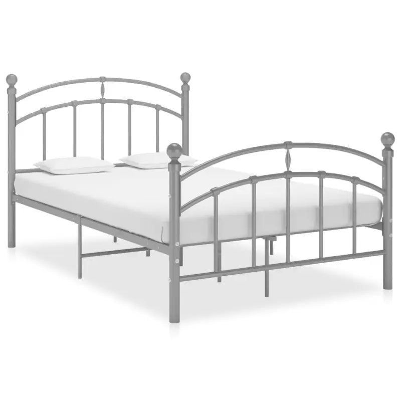 Metalen bedframe met gepoedercoat metaal voor een stevige slaapplek - Grijs / 120 x 200 cm - Bedden & bedframes