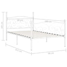 Metalen Bedframe met Massieve Constructie en Comfortabele Lattenbodem - Bedden & bedframes