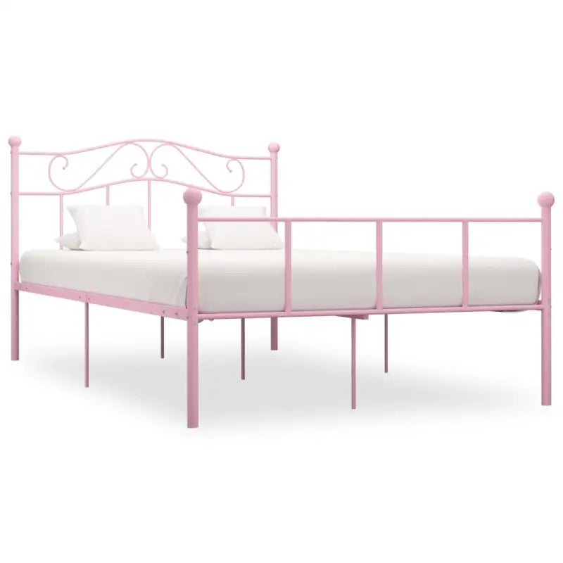 Metalen bedframe voor een klassieke en elegante slaapkamer sfeer - Roze / 140 x 200 cm - Bedden & bedframes