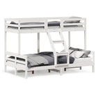 Metalen stapelbed met massief grenenhout voor compacte kamers - Bedden & bedframes