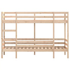 Metalen stapelbed met massief grenenhout voor compacte slaapkamers - Bedden & bedframes