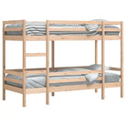 Metalen stapelbed met massief grenenhout voor compacte slaapkamers - Bedden & bedframes