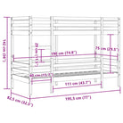 Metalen stapelbed met massief grenenhout voor compacte slaapkamers - Bedden & bedframes