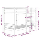 Metalen stapelbed van massief grenenhout met levering bevat - Bedden & bedframes