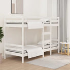 Metalen stapelbed van massief grenenhout met levering bevat - Wit / 75 x 190 cm - Bedden & bedframes