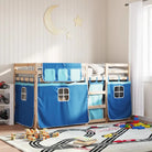 Metalen stapelbed van massief grenenhout voor een compacte kamer - Blauw / 75 x 190 cm - Bedden & bedframes