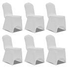 Meubelhoezen levering bevat stretch stoelhoes voor speciale gelegenheden - Wit / 6 - Meubelhoezen