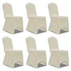 Meubelhoezen levering bevat stretch stoelhoes voor speciale gelegenheden - Crème / 6 - Meubelhoezen