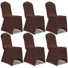 Meubelhoezen levering bevat stretch stoelhoes voor speciale gelegenheden - Bruin / 6 - Meubelhoezen