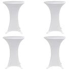 Meubelhoezen voor ronde statafels van stretch stof levering bestaat - Wit / 70 cm / 4 - Meubelhoezen