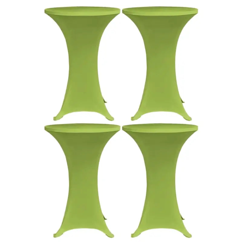 Meubelhoezen voor ronde statafels van stretch stof levering bestaat - Groen / 60 cm / 4 - Meubelhoezen