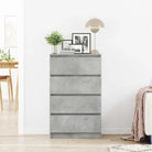 Minimalistisch bewerkt hout dressoir met 4 lades voor praktische opbergruimte - Dressoirs & buffetkasten