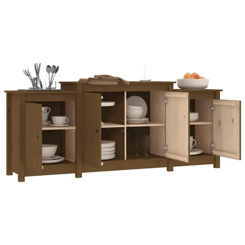 Minimalistisch dressoir in massief grenenhout voor je interieur - Dressoirs & buffetkasten