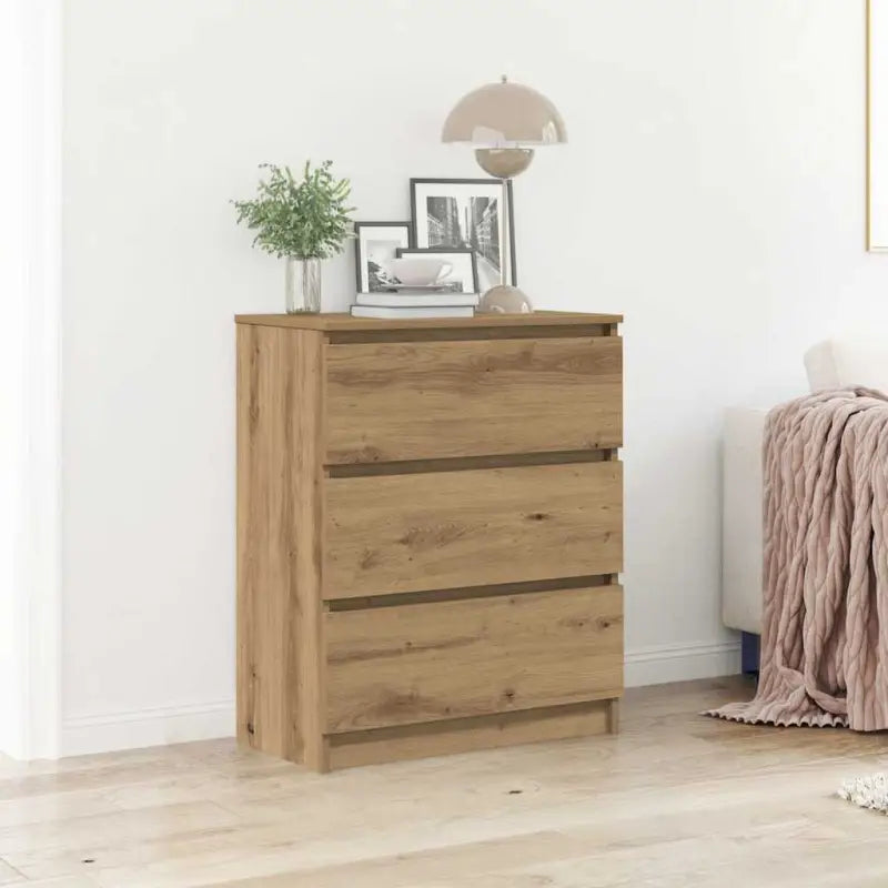 Minimalistisch dressoir van bewerkt hout met opbergruimte - artisanaal eikenkleurig / 1 - Dressoirs & buffetkasten