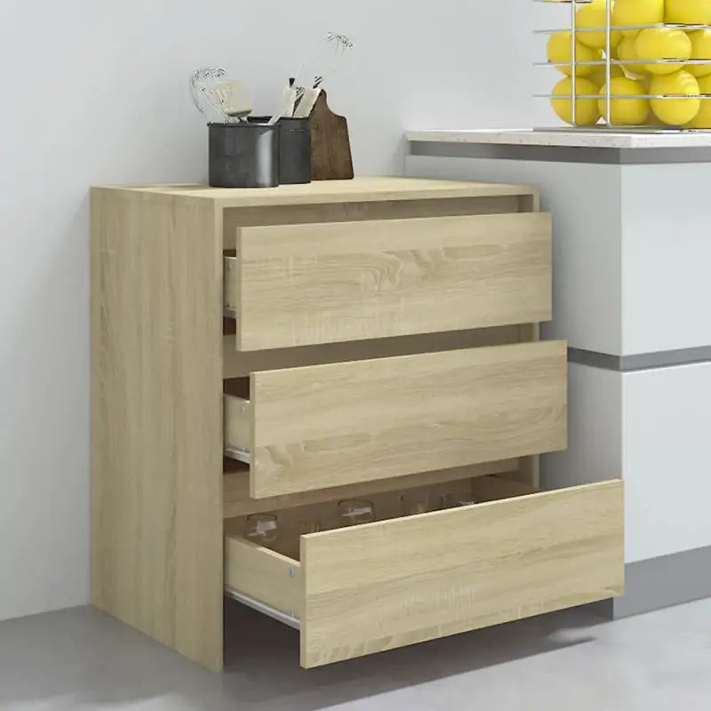 Minimalistisch dressoir van bewerkt hout met praktische opbergruimte - Dressoirs & buffetkasten