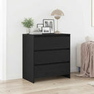 Minimalistisch dressoir van bewerkt hout met praktische opbergruimte - Zwart eiken / 1 - Dressoirs & buffetkasten