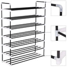 Minimalistisch schoenenrek met metalen buisframe voor praktische opbergruimte - Zwart / 1 - Schoenenrekken