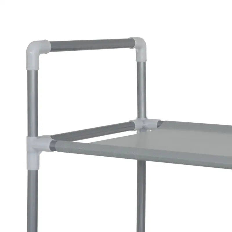 Minimalistisch schoenenrek met metalen frame en nonwoven stof vulling - Schoenenrekken
