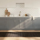 Modern bamboe vloerkleed in neutrale kleuren voor een natuurlijke uitstraling - Donkerbruin / 70 x 400 cm - Vloerkleden