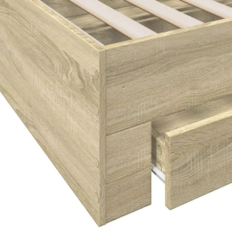 Modern bedframe met lades van bewerkt hout voor een eigentijdse slaapkamer - Bedden & bedframes