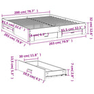 Modern bedframe met lades van bewerkt hout voor een eigentijdse slaapkamer - Bedden & bedframes