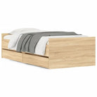 Modern bedframe met lades van bewerkt hout voor je slaapkamer - Bedden & bedframes