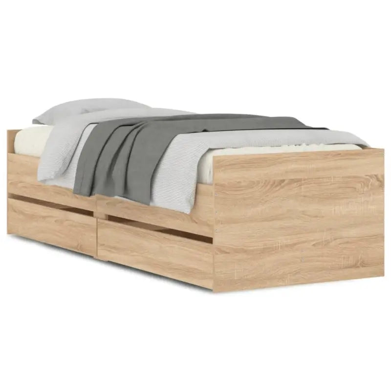 Modern bedframe met lades van bewerkt hout voor jouw slaapkamer - Bedden & bedframes