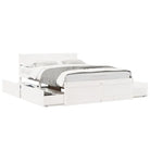 Modern bedframe met lades van massief grenenhout en multiplex lattenbodem - Bedden & bedframes
