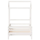 Modern bedframe met massief grenenhout en multiplex lattenbodem in wit materiaal - Bedden & bedframes