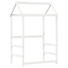 Modern bedframe met massief grenenhout en multiplex lattenbodem in wit materiaal - Bedden & bedframes