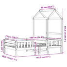 Modern bedframe met massief grenenhout en multiplex lattenbodem in wit materiaal - Bedden & bedframes