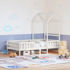 Modern bedframe met massief grenenhout en multiplex lattenbodem in wit materiaal - Wit / 90 x 190 cm - Bedden &