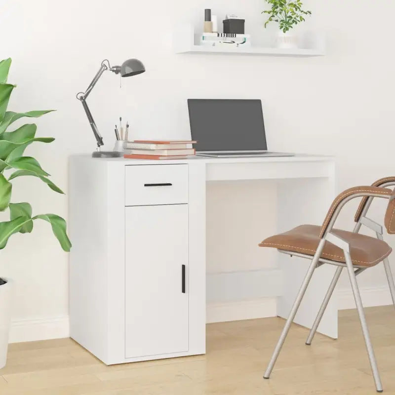 Modern bureaus van bewerkt hout met elegante en duurzame afwerking - Wit - Bureaus