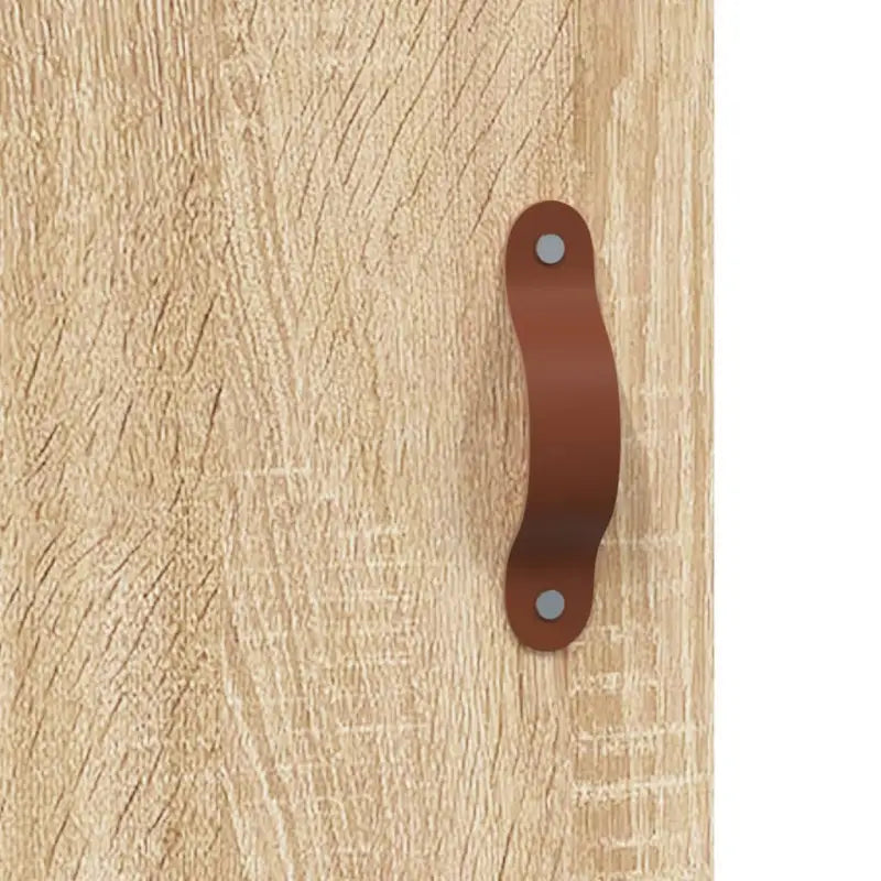 Modern dressoir in sonoma eiken met metalen poten en bewerkt hout - Dressoirs & buffetkasten
