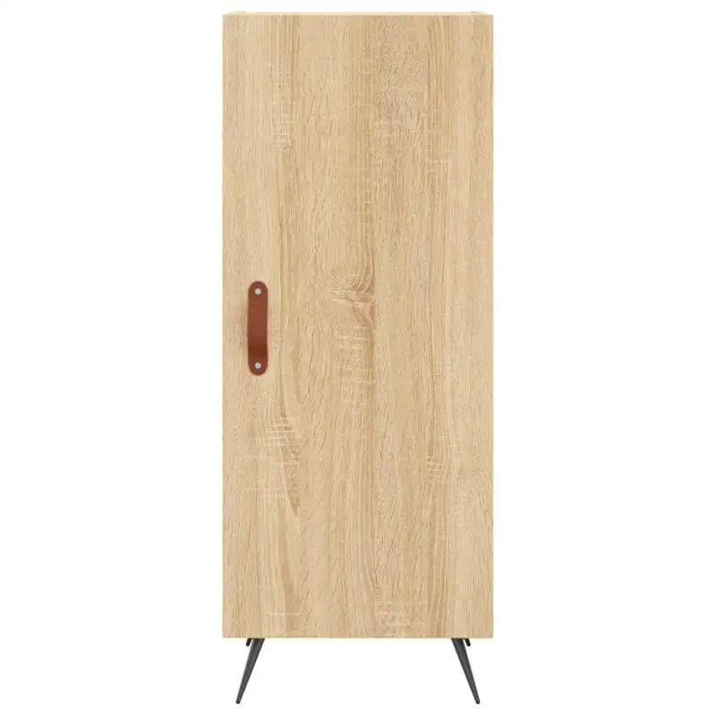 Modern dressoir in sonoma eiken met metalen poten en bewerkt hout - Dressoirs & buffetkasten