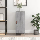 Modern dressoir in sonoma eiken met metalen poten en bewerkt hout - Grijs sonoma / 1 - Dressoirs & buffetkasten