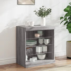 Modern dressoir met LED-verlichting en duurzame houten afwerking - Grijs sonoma / 1 - Dressoirs & buffetkasten